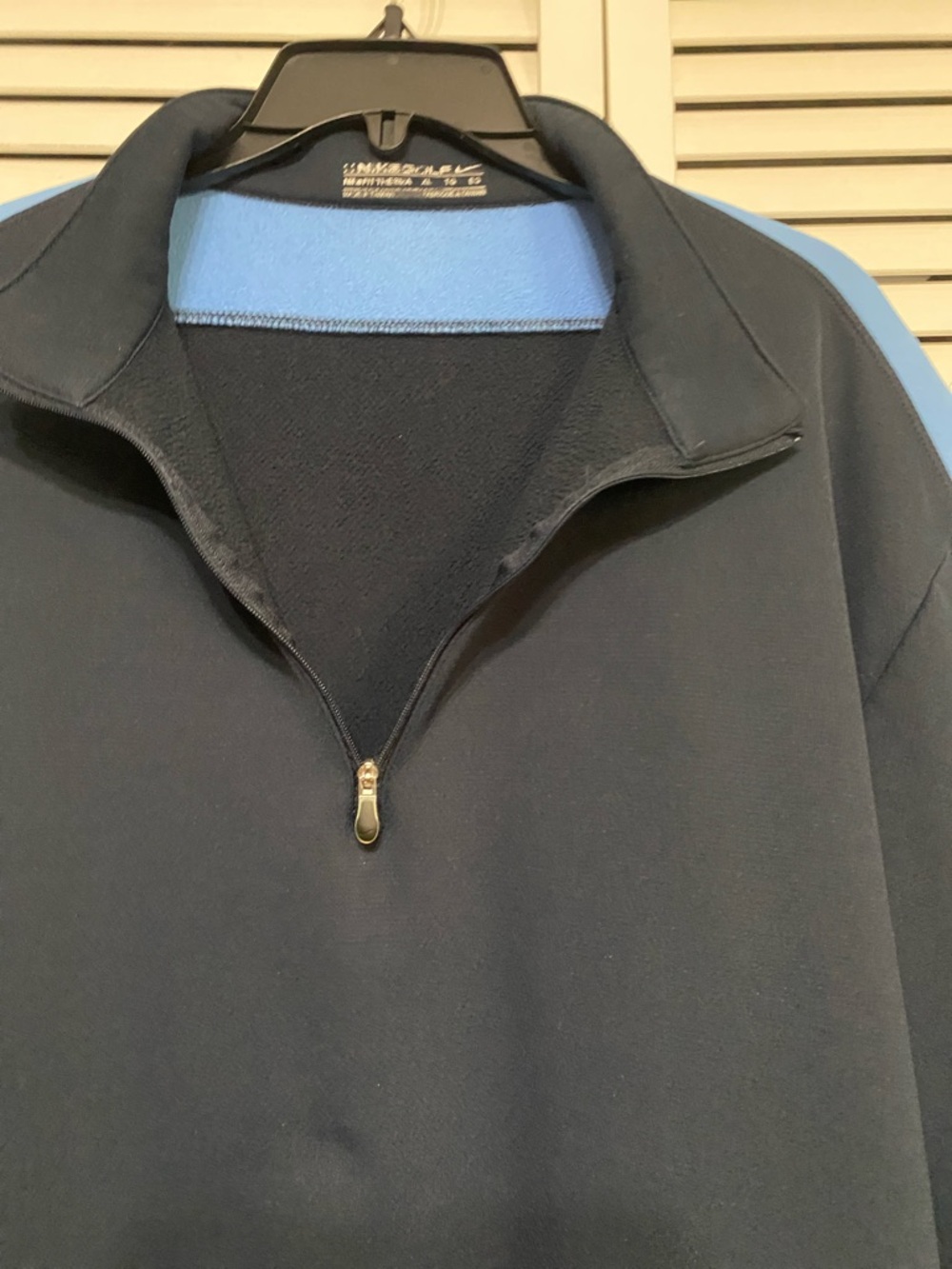Nike Golf Nike Fit Therma Pullover Black and  Light Blue Size XL - Picture 4 of 5